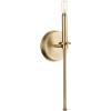 Progress Lighting Elara Collection 5-3/4 in. 1-Light Vintage Brass Vanity Light Clear Glass(Brass)