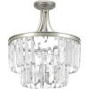 Progress Lighting Glimmer 3 Light 16 inch Antique Bronze Semi-Flush Mount Convertible Ceiling Light, P2326-20, Design Series(Gray)