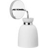 Progress Lighting Lexie 5.12 in. One-Light Polished Chrome Vanity Light with Opal Glass Shade