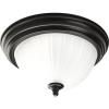 Progress Lighting P3816-09 1-Light Close-To-Ceiling with Etched Ribbed Glass, Brushed Nickel(Antique Bronze)