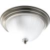 Progress Lighting P3817-09 2-Light Close-To-Ceiling with Etched Ribbed Glass, Brushed Nickel(Nickel)