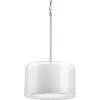 Progress Lighting P5036-09 Cuddle 1-Lt. Mylar Drum Pendant with White mylar shade