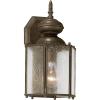 Progress Lighting Roman Coach Collection 1-Light Clear Seeded Glass Traditional Outdoor Small Wall Lantern Light Antique Bronze