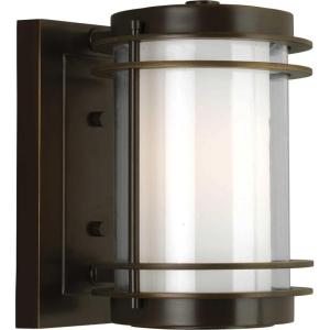 Penfield Collection 1-Light Outer Clear Glass Modern Outdoor Small Wall Lantern Light Oil Rubbed Bronze