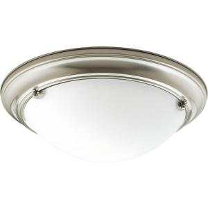 Progress Lighting 2-Light 15-1/4″ Close-to-Ceiling, Eclipse Collection, Indoor, P3561-09, Brushed Nickel