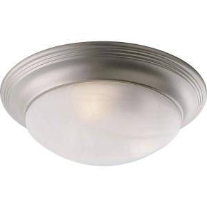 Progress Lighting 3-Light Alabaster Glass 16-5/8″ Close-to-Ceiling, Indoor, P3697-09, Brushed Nickel(Nickel)