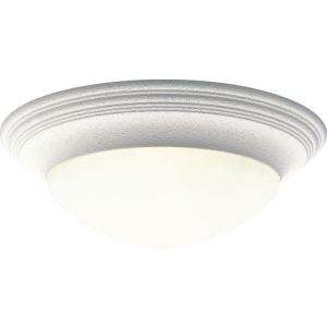 Progress Lighting 3-Light Alabaster Glass 16-5/8″ Close-to-Ceiling, Indoor, P3697-09, Brushed Nickel(White)