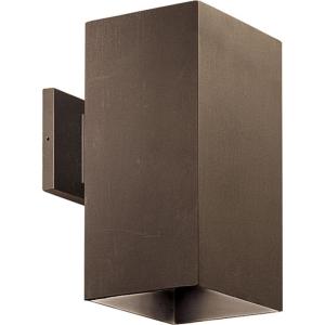 Progress Lighting 6″ Aluminum Outdoor Wall Lantern Light, Square Collection, Outdoor, P5643-30, White(Bronze)