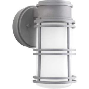 Progress Lighting Bell LED Collection 1-Light Etched Glass Craftsman Outdoor Wall Lantern Light Textured Graphite(Black)