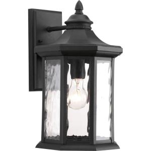 Progress Lighting Edition Collection 1-Light Water Glass Traditional Outdoor Large Wall Lantern Light Antique Bronze(Black)