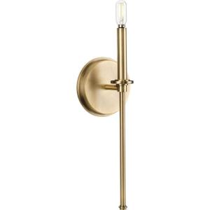 Progress Lighting Elara Collection 5-3/4 in. 1-Light Vintage Brass Vanity Light Clear Glass(Brass)