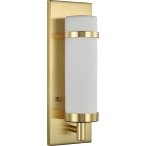 Progress Lighting Hartwick Collection Satin Brass One-Light Wall Sconce(Brass)