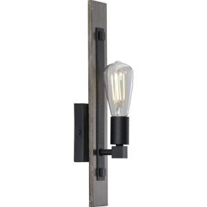 Progress Lighting Hemsworth Collection One-Light Bleached Oak Wall Bracket(Black)