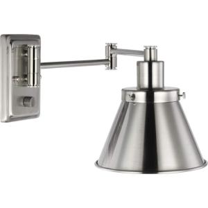 Progress Lighting Hinton Collection Brushed Nickel Swing Arm Wall Light(Nickel)