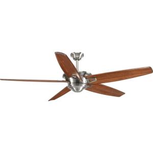 Progress Lighting P2560-09 Protruding Mount, 5 Medium Cherry Blades Ceiling fan, Brushed Nickel(Brushed Nickel)