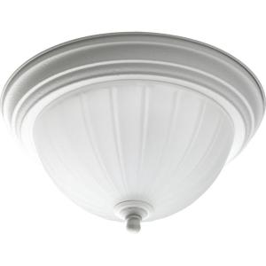 Progress Lighting P3816-09 1-Light Close-To-Ceiling with Etched Ribbed Glass, Brushed Nickel(White)
