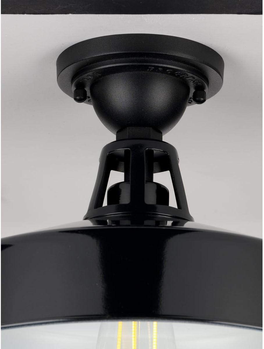 image:imageProgress Lighting Cedar Springs Collection 1Light Farmhouse Outdoor SemiFlush Mount Light NavyBlack