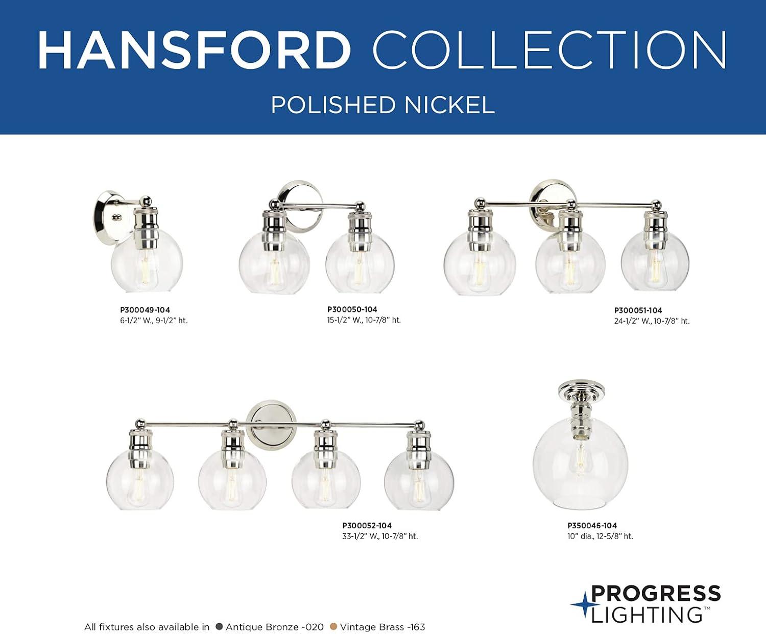 image:imageProgress Lighting Hansford Collection OneLight 10 Flush Mount