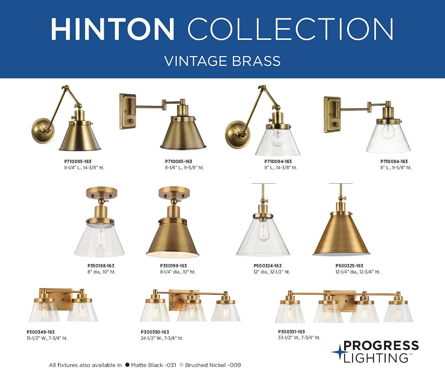 image:imageProgress Lighting Hinton Collection 2Light Clear Seeded Glass Farmhouse Bath Vanity Light Matte BlackBrass