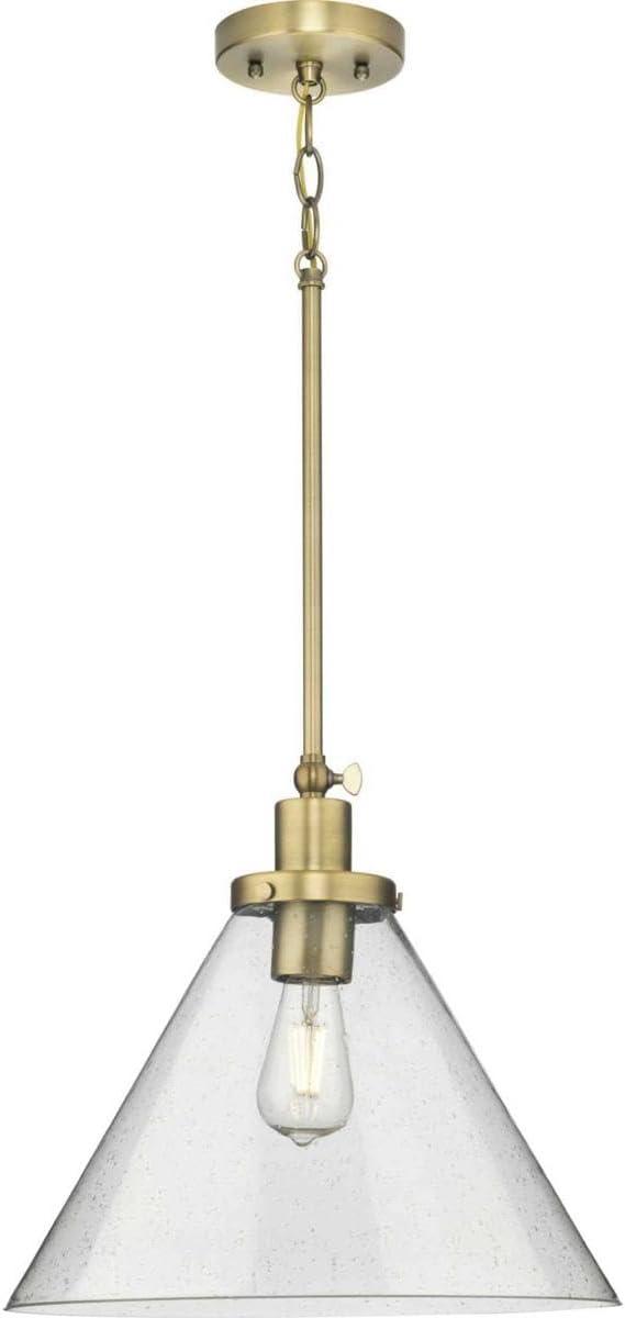 image:imageProgress Lighting Hinton Collection OneLight Vintage Brass Modern Farmhouse Pendant P500384163Vintage Brass