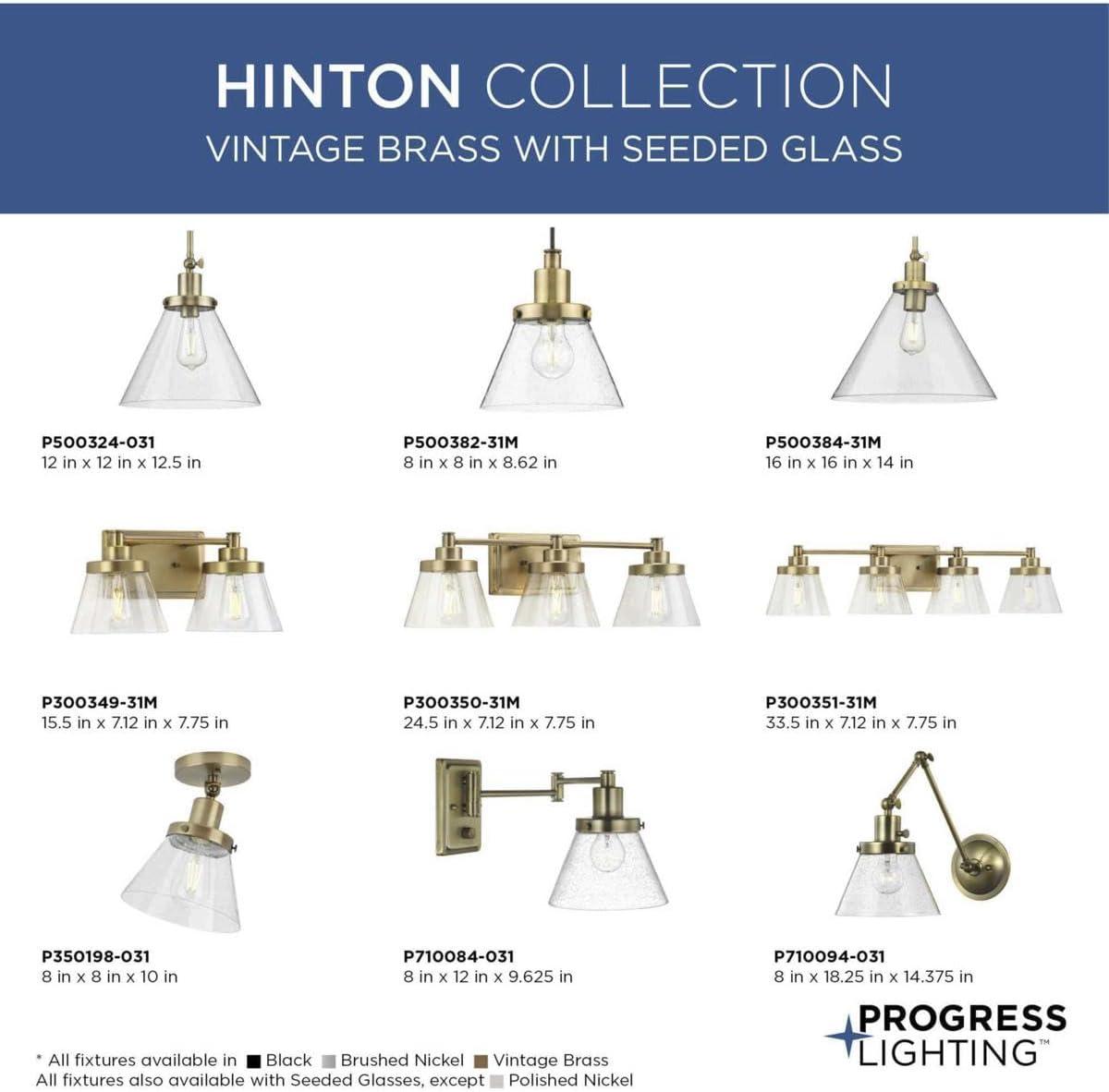 image:imageProgress Lighting Hinton Collection OneLight Vintage Brass Modern Farmhouse Pendant P500384163Vintage Brass
