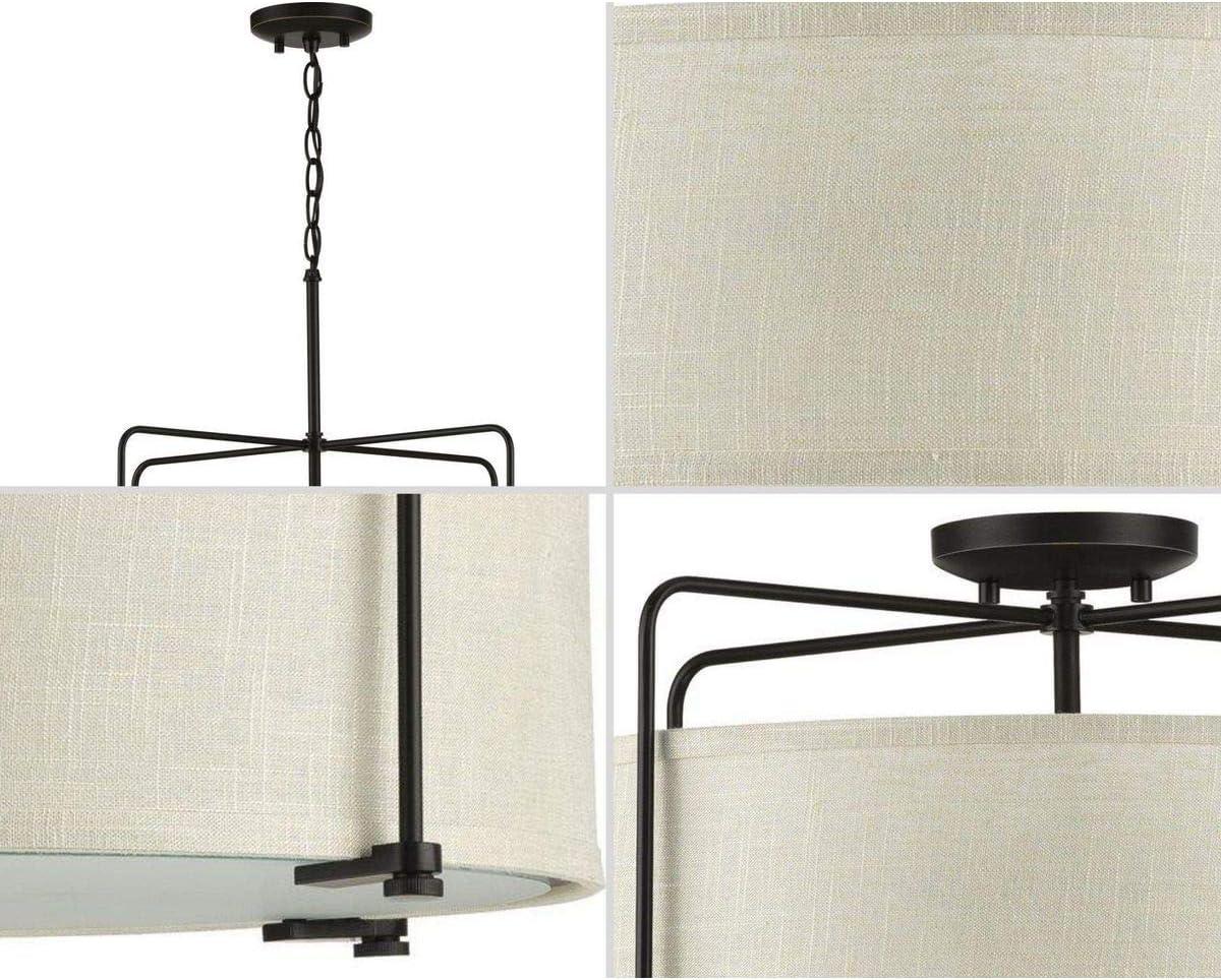 image:imageProgress Lighting Kempsey Collection ThreeLight SemiFlush Convertible Antique Bronze 11 x 2134Antique Bronze