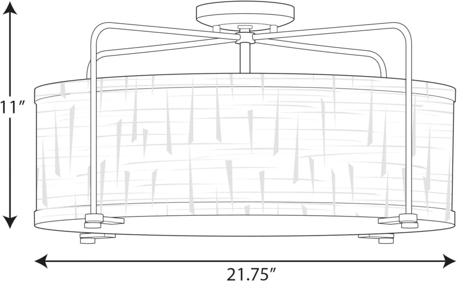 image:imageProgress Lighting Kempsey Collection ThreeLight SemiFlush Convertible Antique Bronze 11 x 2134Antique Bronze