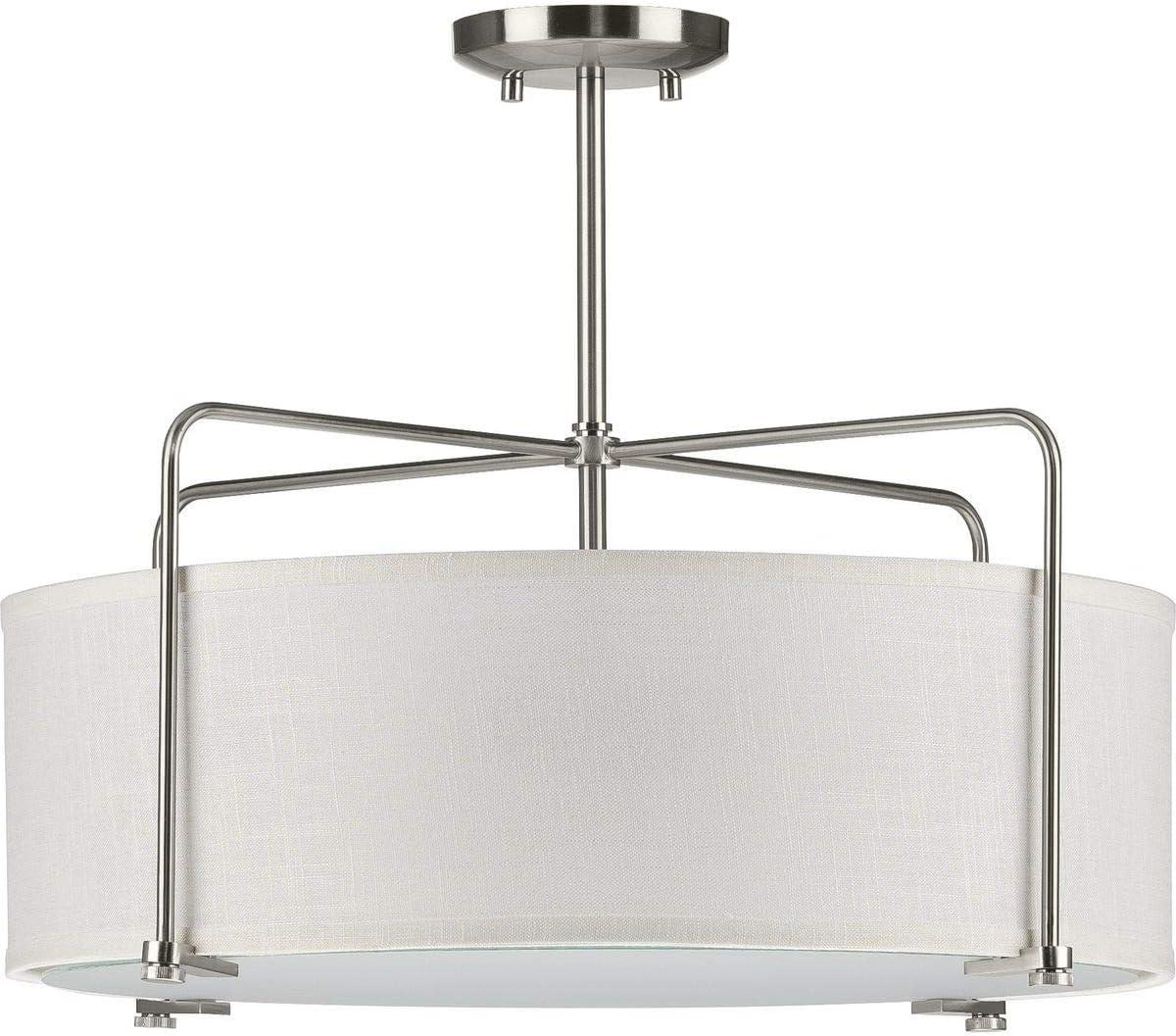 image:imageProgress Lighting Kempsey Collection ThreeLight SemiFlush Convertible Antique Bronze 11 x 2134Brushed Nickel