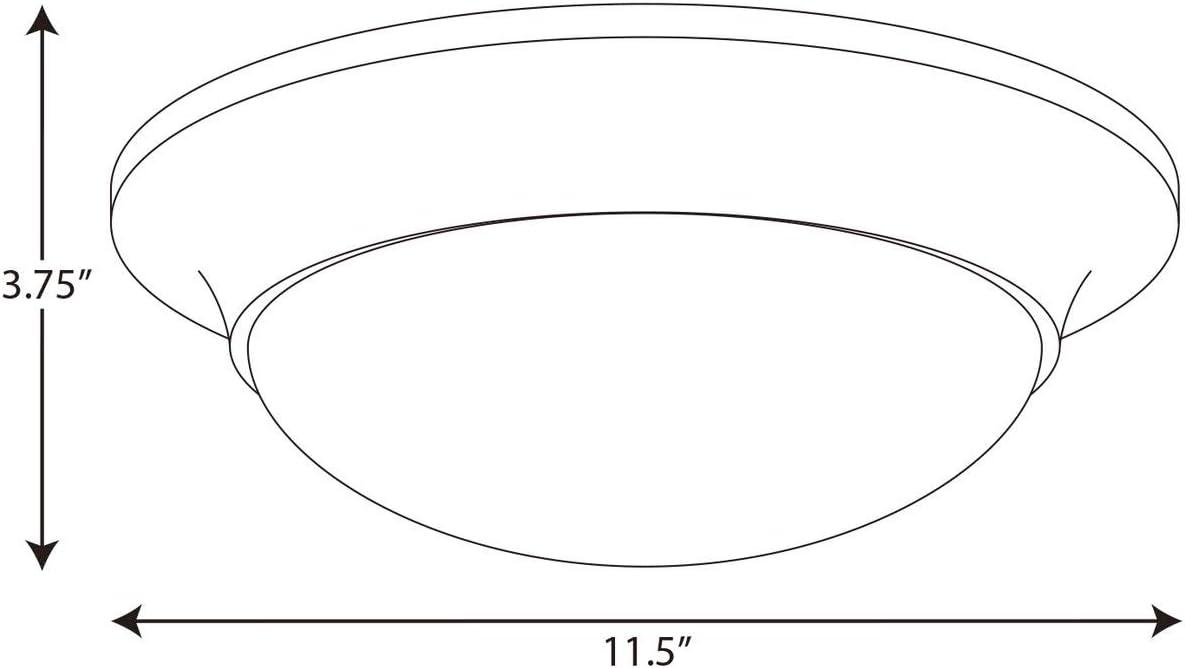 image:imageProgress Lighting OneLight 1112 Etched Glass Flush Mount