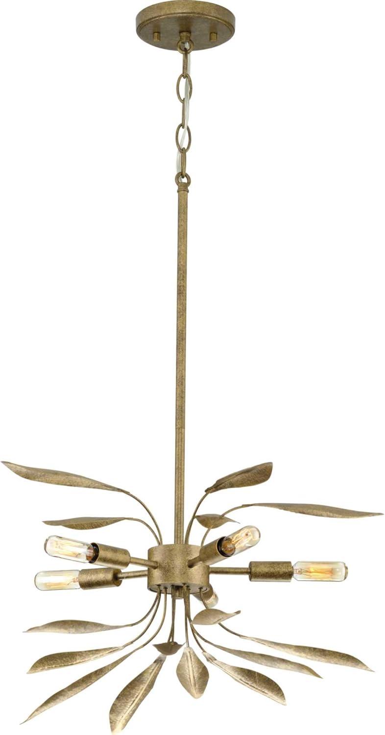 image:imageProgress Lighting P350210176 Leaf Flower Fruit Five Light SemiFlush Conv from Mariposa Collection in Pewter Nickel Silver Finish 1300 inchesSilver