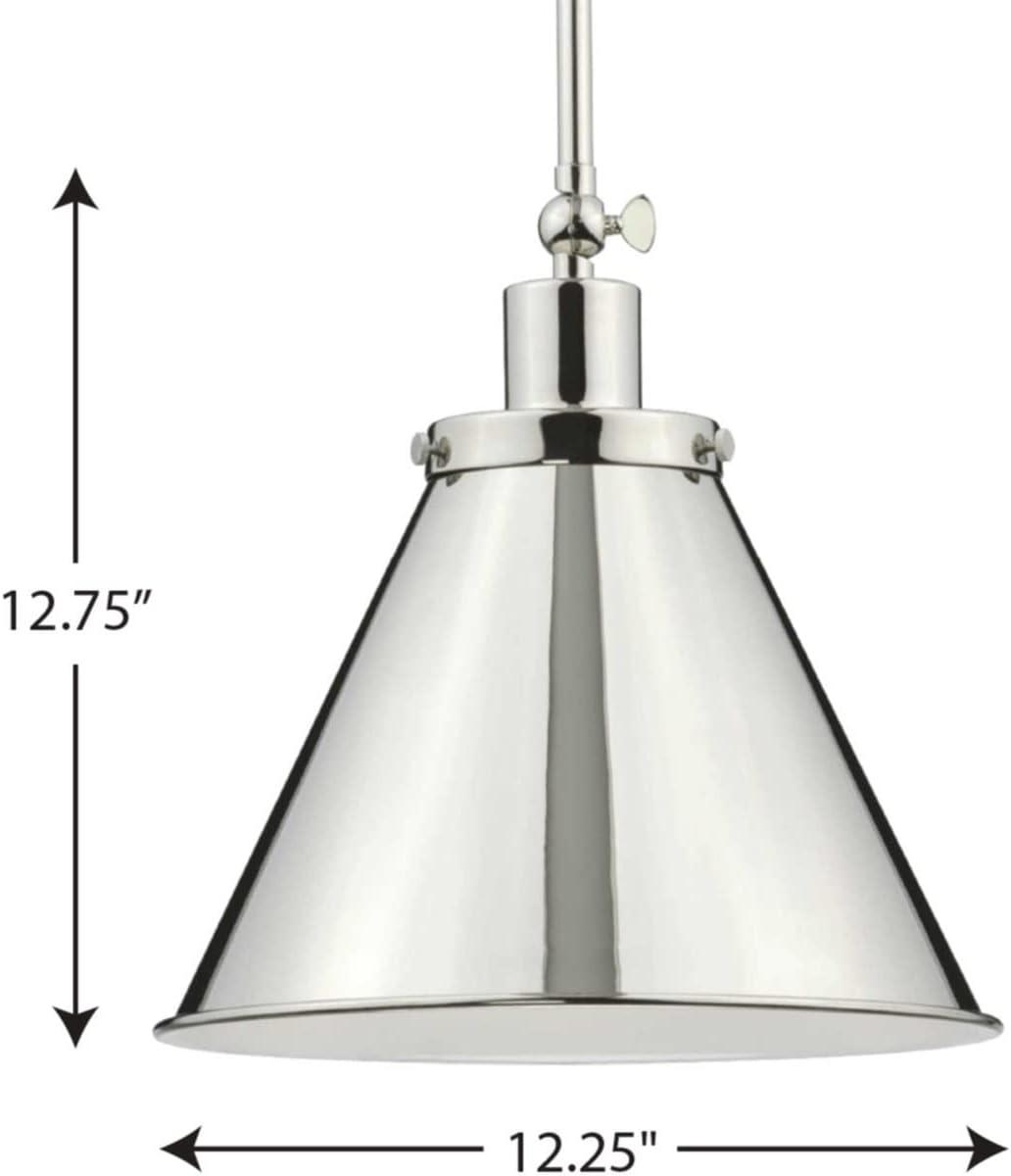 image:imageProgress Lighting P500325104 Transitional One Light Pendant from Hinton Collection in Polished Nickel FinishPolished Nickel