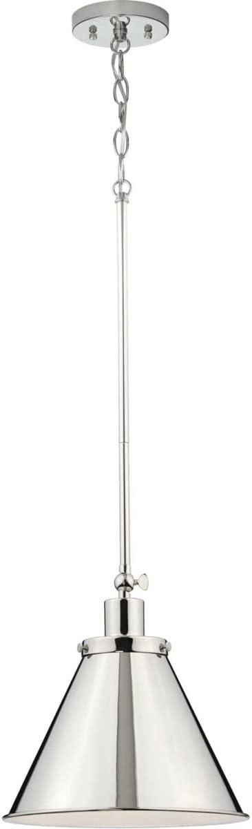 image:imageProgress Lighting P500325104 Transitional One Light Pendant from Hinton Collection in Polished Nickel FinishPolished Nickel