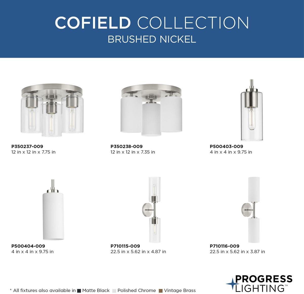 image:imageProgress Lighting P500404163 Cofield Collection 4 in OneLight Vintage Brass Transitional Pendant with Etched White Glass ShadeGray