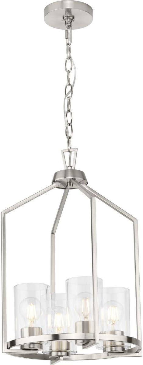 image:imageProgress Lighting P50041031M Goodwin 14 in FourLight Brushed Nickel Modern Farmhouse Hall amp Foyer Light with Clear Glass Shade