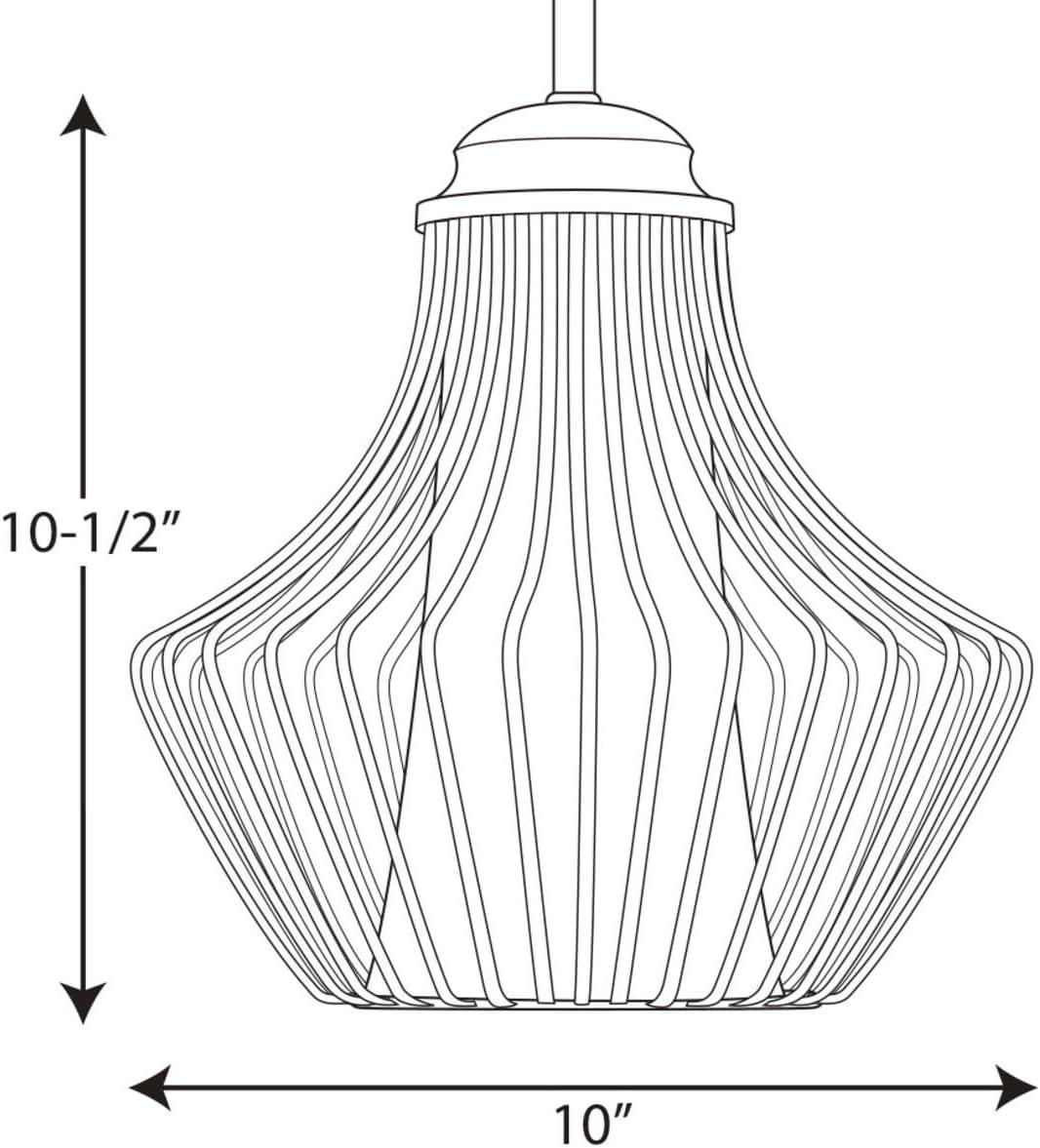 image:imageProgress Lighting P5324121 Finn OneLight Pendant Metallic SilverMetallic Silver