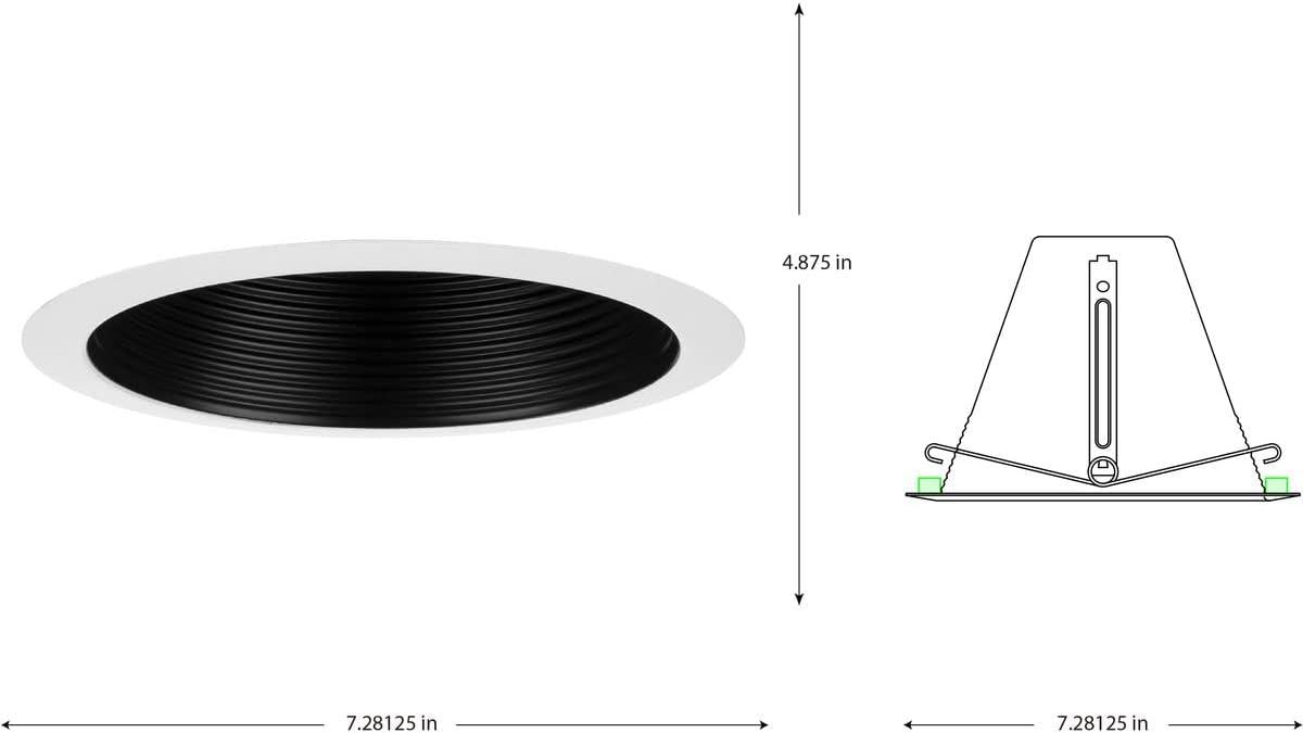 image:imageProgress Lighting P806000031 6 Recessed Step Baffle Trim Black 6 Housing P806N SeriesBlack