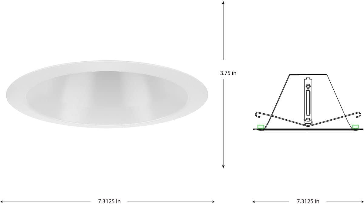 image:imageProgress Lighting P806007028 6 Recessed Open Trim Satin White 6 Shallow Housing P806S Series