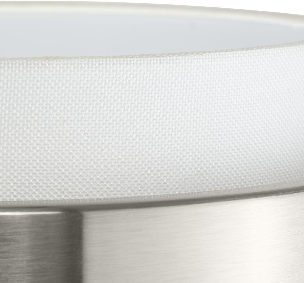 image:imageProgress Lighting Silva Collection ThreeLight Brushed Nickel White Linen Shade Pendant