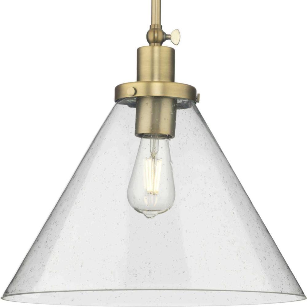 image:imageProgress Lighting Hinton Collection OneLight Vintage Brass Modern Farmhouse Pendant P500384163Vintage Brass
