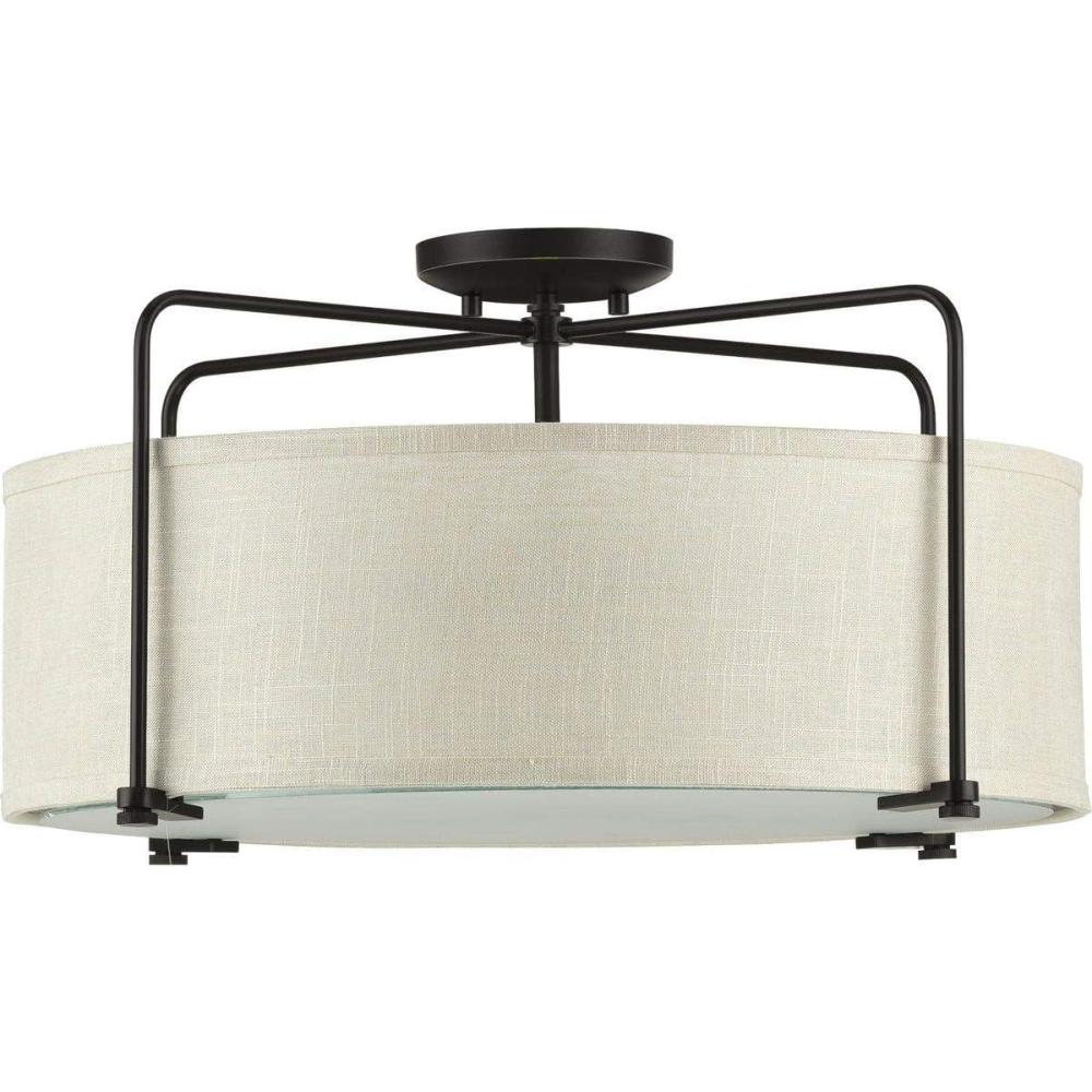 image:imageProgress Lighting Kempsey Collection ThreeLight SemiFlush Convertible Antique Bronze 11 x 2134Antique Bronze