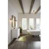 Hansford Collection 1-Light Clear Glass Farmhouse Flush Mount Light Vintage Brass(Brass)