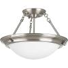 Progress Lighting 2-Light 15-1/4″ Close-to-Ceiling Light, Eclipse Collection, Indoor, P3567-09, Brushed Nickel