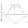 Progress Lighting 2-Light 15-1/4″ Close-to-Ceiling Light, Eclipse Collection, Indoor, P3567-09, Brushed Nickel