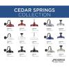 Progress Lighting Cedar Springs Collection 1-Light Farmhouse Outdoor Semi-Flush Mount Light Navy(Blue)