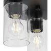 Progress Lighting Cofield – 3 Light Flush Mount in Contemporary Style-7.75 Inches Tall and 12 Inches Wide-Brushed Nickel Finish(Black)