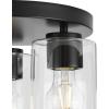 Progress Lighting Cofield – 3 Light Flush Mount in Contemporary Style-7.75 Inches Tall and 12 Inches Wide-Vintage Brass Finish(Polished Chrome)