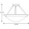 Progress Lighting Eclipse Collection Three-Light 19-3/8” Close-to-Ceiling