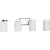 Progress Lighting Estrada 31.25 in. Four-Light Polished Chrome Vanity Light with Opal Glass Shade