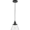Progress Lighting Hinton – 1 Light Pendant in Farmhouse Style-8.62 Inches Tall and 8 Inches Wide-Matte Black Finish -Traditional Instal(Matte Black)