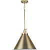 Progress Lighting Hinton Collection One-Light Vintage Brass Modern Farmhouse Pendant (P500385-163)